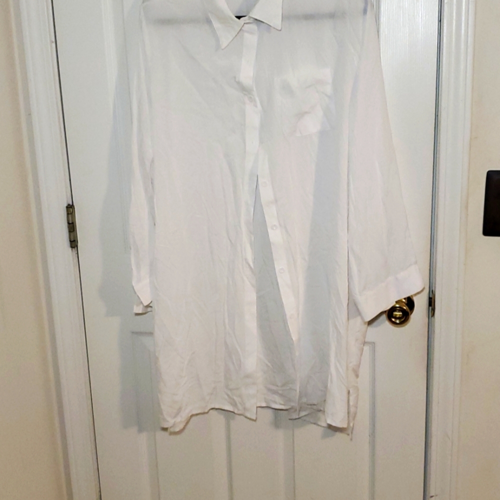 Elegant White Women's Dress Shirt